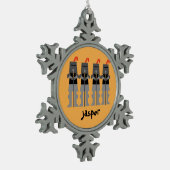 Ritter Schneeflocken Zinn-Ornament (Links)