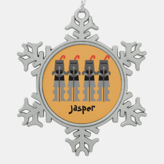 Ritter Schneeflocken Zinn-Ornament