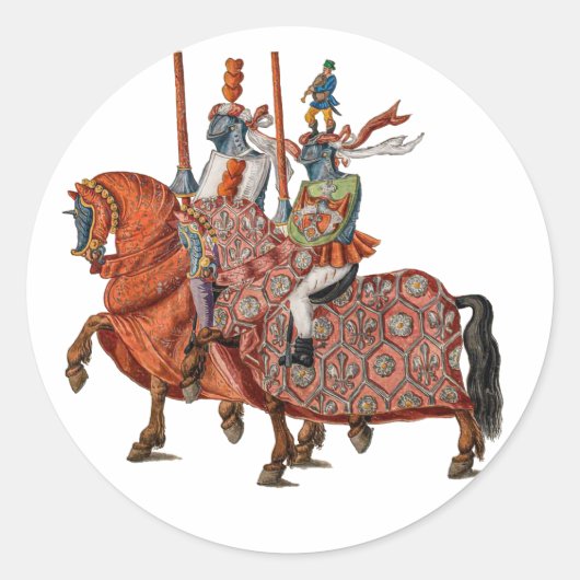 Ritter sind für die Liebe gemacht Runder Aufkleber (Vorderseite)