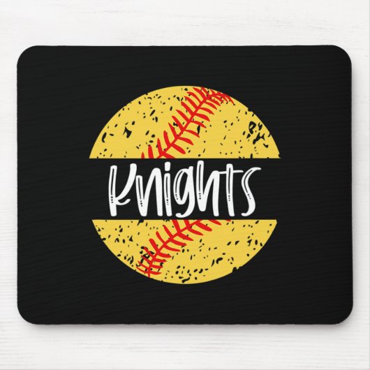 Ritter Softll Team Maskottchen Schulgeist Spieltag Mousepad (Vorne)