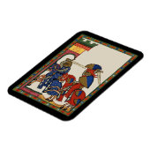 Ritter stürmen Burg, 14. Jahrhundert Magnet (Linke Seite)