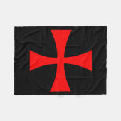 Ritter Tempelritter Kreuz Katholisch Christlicher Fleecedecke (Vorderseite (Horizontal))