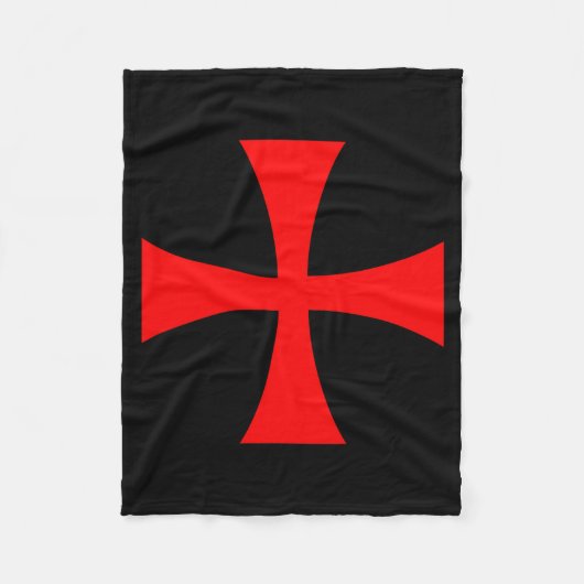 Ritter Tempelritter Kreuz Katholisch Christlicher Fleecedecke (Vorderseite)