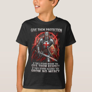 Ritter Tempelritter Krieger Schutz Respekt T-Shirt