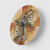 Ritter Templar 001 Runde Wanduhr (Winkel)