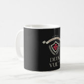 Ritter Templar DEUS VULT Angepasste Insignien Kaffeetasse (Vorderseite Links)