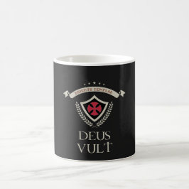 Ritter Templar DEUS VULT Angepasste Insignien Kaffeetasse
