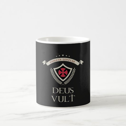 Ritter Templar DEUS VULT Angepasste Insignien Kaffeetasse (Mittel)