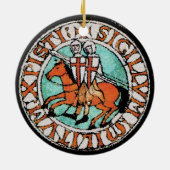 Ritter Templar Emblem-Verzierung Doppel Keramik Ornament (Hinten)