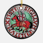 Ritter Templar Emblem-Verzierung Keramik Ornament (Vorne)