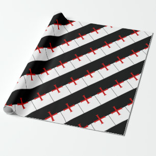 Ritter Templar Flagge Geschenkpapier