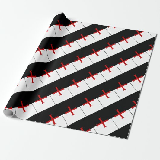 Ritter Templar Flagge Geschenkpapier (Ungerollt)