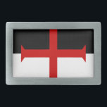 Ritter Templar Flagge Rechteckige Gürtelschnalle<br><div class="desc">Ritter Templar Flagge. Kreuzzüge,  Flagge,  Flagge der Ritter templar,  Heiliges Gral,  Ritter,  Ritter templar,  Mittelalter,  Adlige,  arme Kriegskameraden von Christus,  templar Ritter,  templar</div>