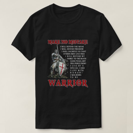 Ritter Templar für Menschen machen keinen Fehler b T-Shirt (Design vorne)