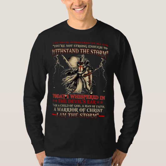 Ritter Templar Ich bin Kind des Kriegers Gottes Ch T-Shirt (Vorderseite)