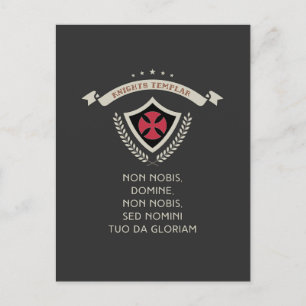 ✙ Ritter Templar ✙ Kreuzfahrer Christlicher Kriege Feiertagspostkarte