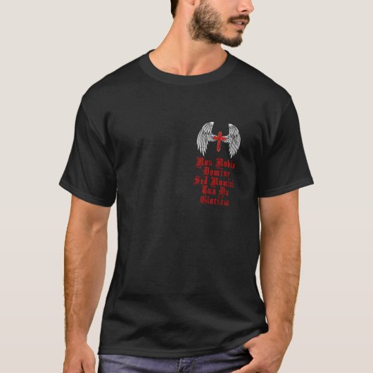 Ritter Templar Moral Code 2 Seite Design Heilige S T-Shirt (Vorderseite)