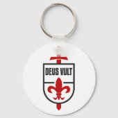 Ritter Templar MOTTO DEUS VULT Insignien Schlüsselanhänger (Vorderseite)