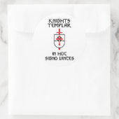 Ritter Templar MOTTO Insignien Runder Aufkleber (Tasche)