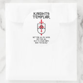 Ritter Templar MOTTO Insignien Runder Aufkleber (Tasche)