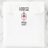 Ritter Templar MOTTO Mittelalterliches Abzeichen K Runder Aufkleber (Tasche)