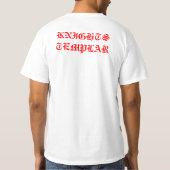 Ritter Templar Querweiß T-Shirt (Rückseite)