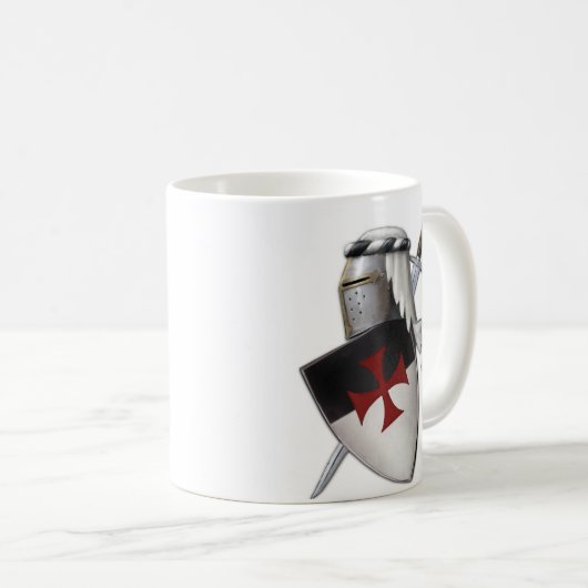 Ritter Templar Schild Kaffeetasse (VorderseiteRechts)