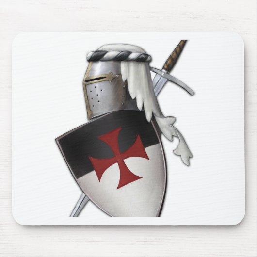 Ritter Templar Schild Mousepad (Vorne)