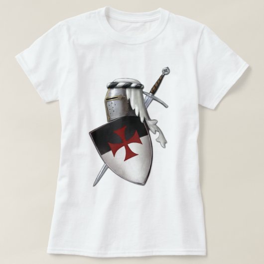Ritter Templar Schild T-Shirt (Design vorne)