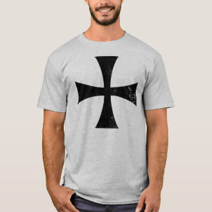Ritter Templar schwarzer QuerT - Shirt