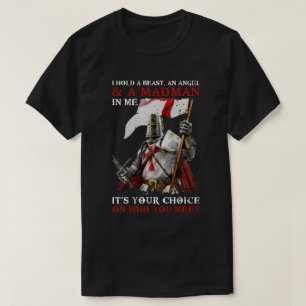 Ritter Templer Ich halte ein Tier ein Engel und ei T-Shirt
