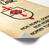 Ritter Templer Vintag Papyrus Mittelalter Kunst, D Poster (Ecke)