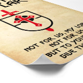 Ritter Templer Vintages Kreuz Mittelalter Kunst Poster (Ecke)