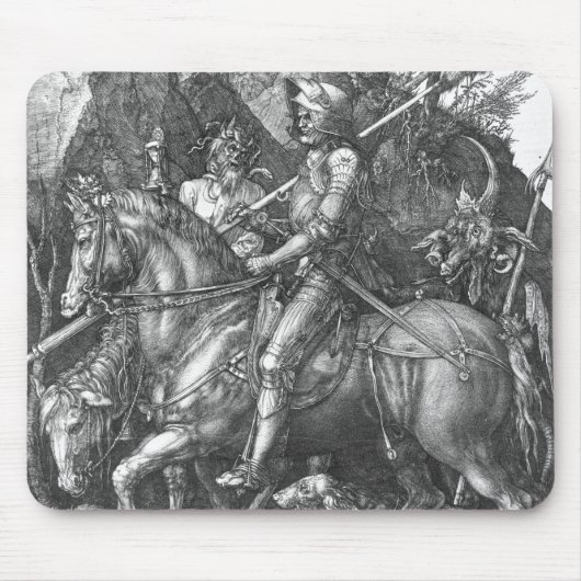 Ritter, Tod und der Teufel, 1513 (Stich) Mousepad (Vorne)