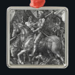 Ritter, Tod und der Teufel, 1513 (Stich) Ornament Aus Metall<br><div class="desc">Ritter,  Tod und der Teufel,  1513 (Stich),  das Dürer oder der Duerer,  De Paris,  Musee du Petit-Palais,  Frankreich/Bridgeman Bilder Albrecht (1471-1528)/Musee de la Ville</div>
