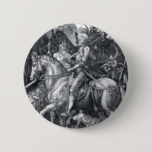 Ritter, Tod und der Teufel - Albrecht Dürer Button (Vorderseite)