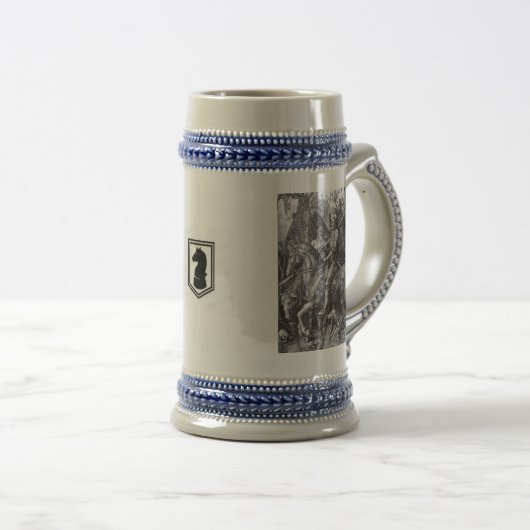 Ritter, Tod und der Teufelbier Stein Bierglas (VorderseiteRechts)