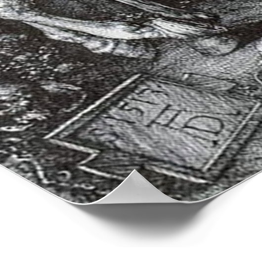 Ritter, Tod und Teufel - Albrecht Durer Poster (Ecke)