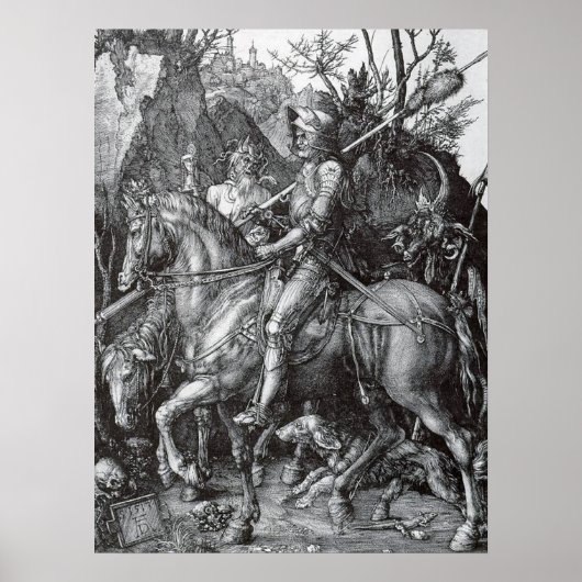 Ritter, Tod und Teufel - Albrecht Durer Poster (Vorne)