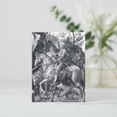 Ritter, Tod und Teufel - Albrecht Dürer Postkarte (Stehend Vorderseite)