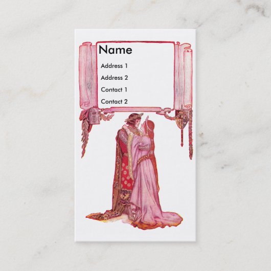 Ritter-umfassendame Love Visitenkarte (Vorderseite)