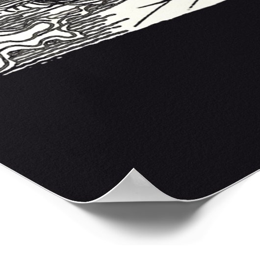 Ritter und Drache im Mittelalter Poster (Ecke)