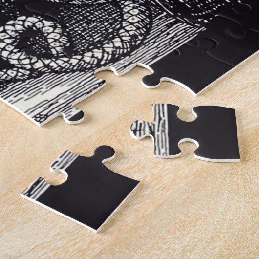 Ritter und Drache im Mittelalter Puzzle (Seite)