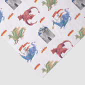 Ritter-und-Drache-Tissue-Geschenkpapier Seidenpapier (Detail)