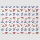Ritter-und-Drache-Tissue-Geschenkpapier Seidenpapier (Vorderseite)