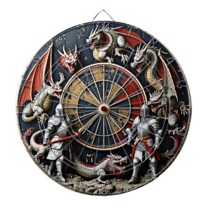 Ritter und Drachen Dartscheibe