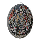 Ritter und Drachen Dartscheibe (Vorderseite Links)