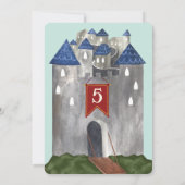 Ritter und Drachen Einladung (Rückseite)