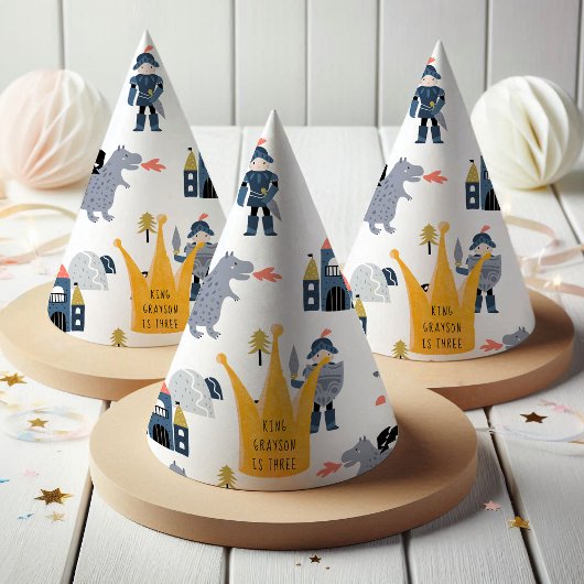 Ritter und Drachen | Fairytale King Crown Partyhütchen