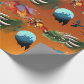 Ritter und Drachen Geschenkpapier (Ecke)